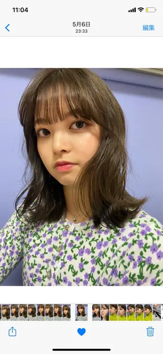 セミロング カラー RISAKO レイヤーカット🎀のヘアスタイル