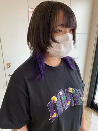 セミロング カラー 🫧ウルフカット/ 畑中結衣🫧のヘアスタイル