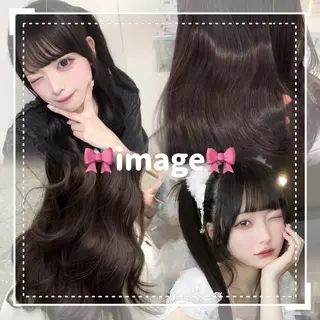 ロング カラー non. ダブルカラー🎀🤍のヘアスタイル