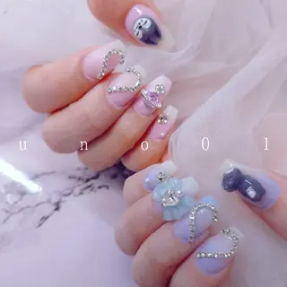 ネイル 梅田🦄中崎町🩵 u n o 0 1のネイルデザイン