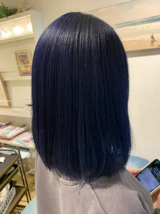 ミディアム 渋谷ハイトーン/ デザインカラー阿部のヘアスタイル