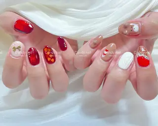 ネイル candy nail 韓国風ワンホンネイルのネイルデザイン