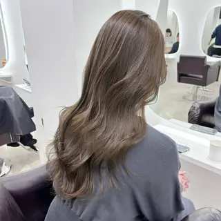 ロング カラー 韓国ヘア/髪質改善/ レイヤー/ブラウンのヘアスタイル