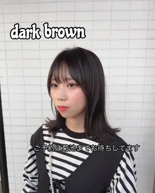 ミディアム 菊池 幹のヘアスタイル