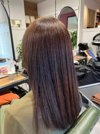 ロング ツヤ感カラーレイヤー カット川野莉空のヘアスタイル