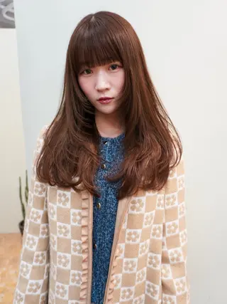 ロング カラー 名古屋カラーモデル/ 暖色カラー/リカのヘアスタイル