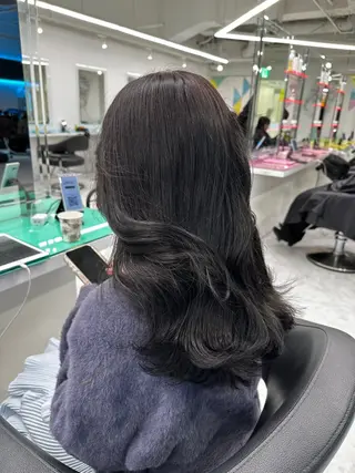 ロング カラー 中韓レイヤー/ ブラウン🤎はやとのヘアスタイル