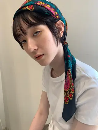 ショート パーマ カラー ヘアアレンジ CEINE PATHのヘアスタイル