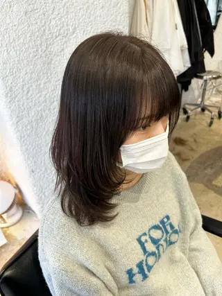 ミディアム なかじま しほののヘアスタイル