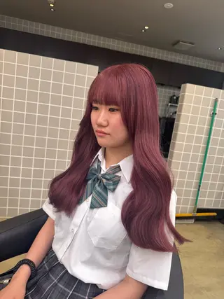 ロング カラー パーマ ヘアアレンジ メンズ キッズ 韓国系🇰🇷🩶 艶暗髪/MEIのヘアスタイル