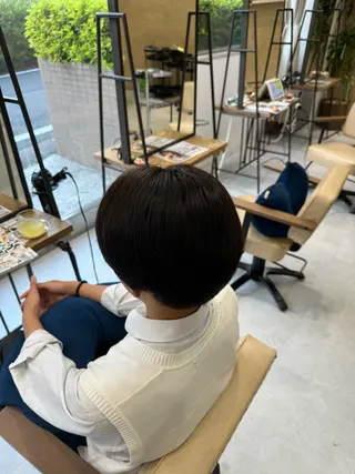 カラー メンズ ブリーチなしwカラー /艶カラー/oukaのヘアスタイル