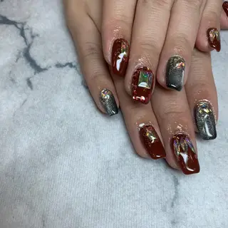 ネイル ネイルリボン 受付スタッフのネイルデザイン