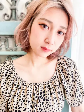 ミディアム カラー パーマ ヘアアレンジ メンズ 表参道Lise おおいしおりのヘアスタイル