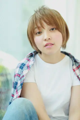 ショート カラー パーマ レイヤーカット✂️ 横浜No1♡下鳥翔子のヘアスタイル