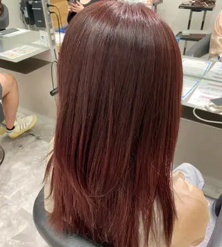 ミディアム カラー 透明感カラー/当日予 約OK🤍〔杉野葵〕のヘアスタイル