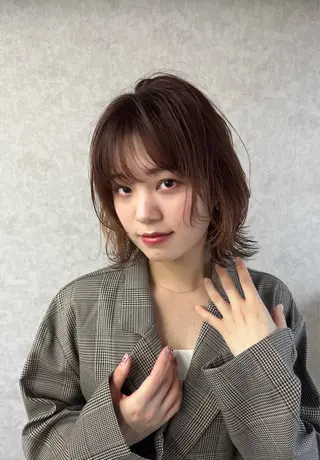 ミディアム yuuna ✮ door whiteのヘアスタイル