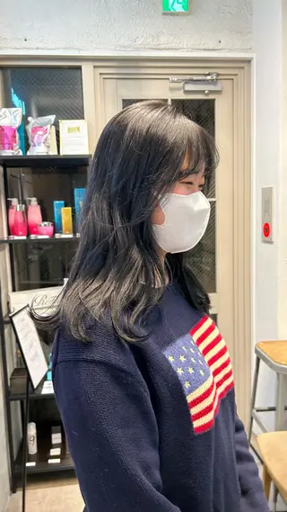 セミロング じゅわっと暖色カラー 🍊Moemiのヘアスタイル