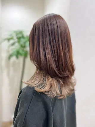 ミディアム カラー 🍇おぐら めぐみ🍇のヘアスタイル