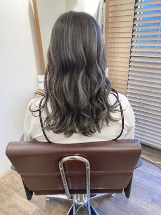 ロング カラー ハイライト⭐️上野 高広のヘアスタイル