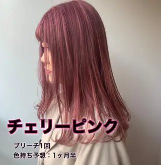 ミディアム カラー 韓国艶カラー🇰🇷 DISCO💙のヘアスタイル