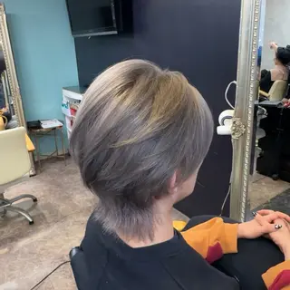 ミディアム カラー メンズ 店長 ハイトーン× 髪質改善/舘野 涼太のヘアスタイル