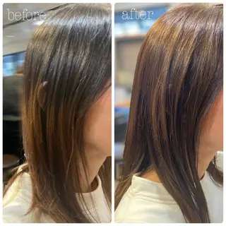 セミロング カラー モデル募集/lala _osawa🐳🫧のヘアスタイル