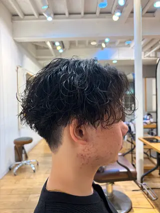 パーマ メンズ くびれショート/ メンズパーマ/健太郎のヘアスタイル