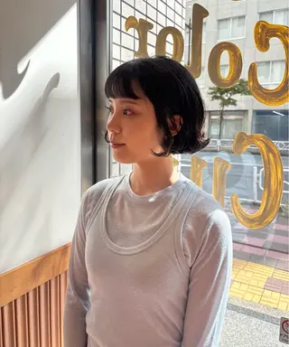 ショート パーマ SASAnagano 堀内未梨のヘアスタイル