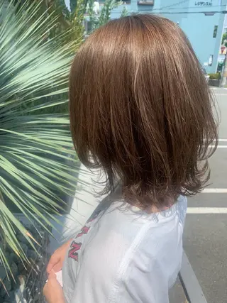 ミディアム カラー mu ku.のヘアスタイル