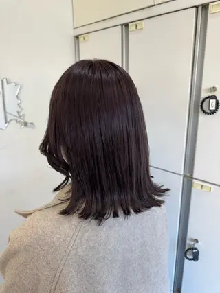 セミロング カラー ブリーチなしwカラー /艶カラー/oukaのヘアスタイル