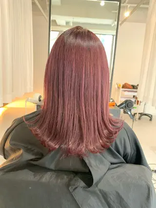 ロング カラー まるおか あやかのヘアスタイル