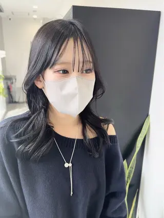 セミロング カラー 韓国ヘア🇰🇷 スズキのヘアスタイル