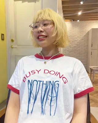 ショート カラー パーマ美容師 hanaのヘアスタイル