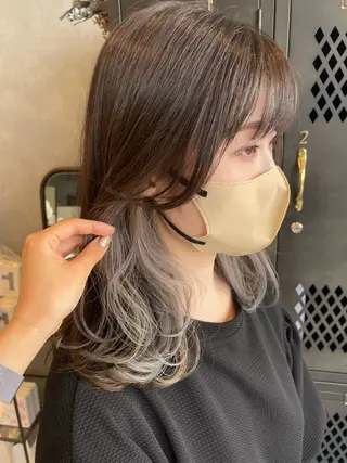 セミロング 柄澤 菜南子のヘアスタイル