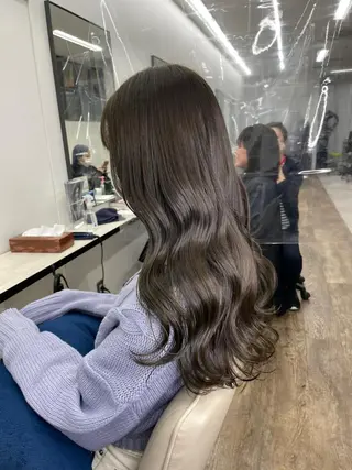 ミディアム カラー パーマ ヘアアレンジ 【ヘアケア特化型】 newi天王寺のヘアスタイル