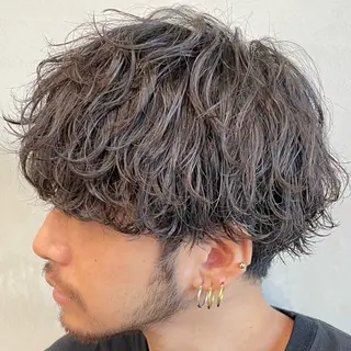 ミディアム パーマ ヘアアレンジ メンズ fifth 石川 凪のヘアスタイル