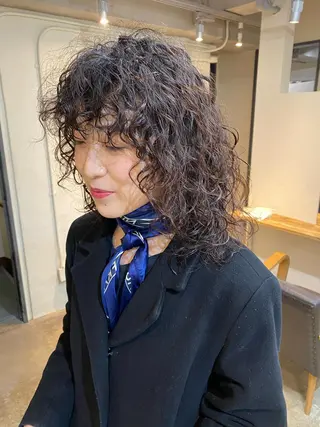 ミディアム カラー パーマ ヘアアレンジ メンズ キッズ ネイル マツエク・マツパ アイブロウ 🧼柴田 健太郎🧼のヘアスタイル