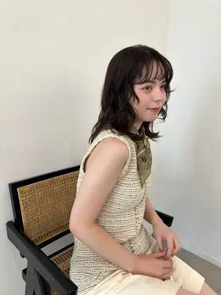 ミディアム パーマ さとう あやかのヘアスタイル