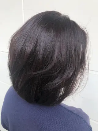 ミディアム カラー こやま りほのヘアスタイル
