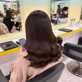 セミロング カラー ヘアアレンジ mai🍑暖色カラー /レイヤー💖のヘアスタイル