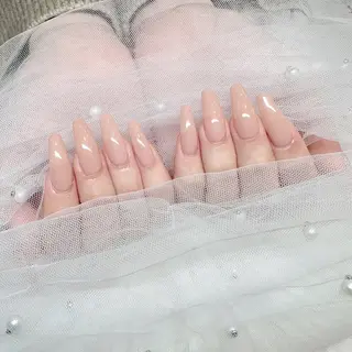 ネイル NON🎀韓国 シンプルワンホン🎀のネイルデザイン