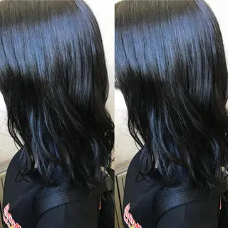 セミロング カラー 小栗 麻衣のヘアスタイル
