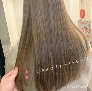 ロング カラー ブリーチなし Wカラー🩷星野翔太のヘアスタイル