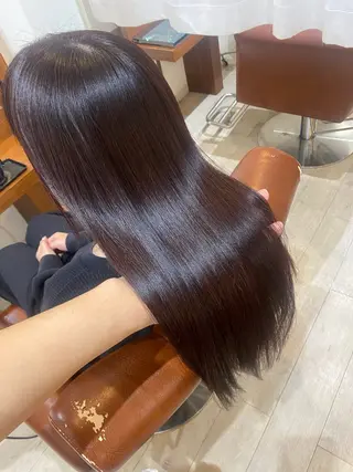 ロング カラー 縮毛矯正とレイヤー カット/杉村凜汰郎のヘアスタイル