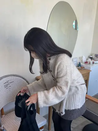 ロング カラー 🍋透け感カラー🍃 オリーブ🍐Kahoのヘアスタイル