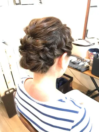 セミロング ヘアアレンジ 早朝✨ヘアセット 着付け/清水玲歌のヘアスタイル