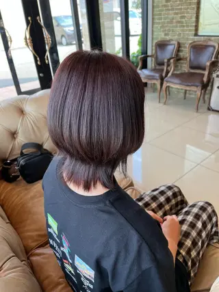 ミディアム カワサキ ヒナコのヘアスタイル