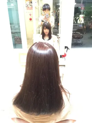 ショート ミディアム セミロング ロング カラー パーマ 田中 光のヘアスタイル