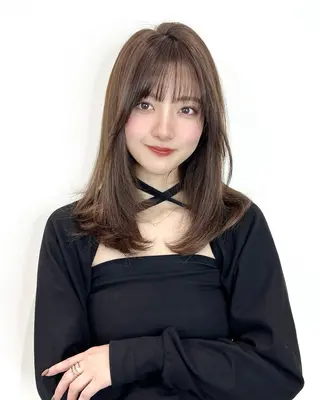 ロング カラー ヘアアレンジ 顔まわり職人🇰🇷 韓国ヘア/KAITOのヘアスタイル
