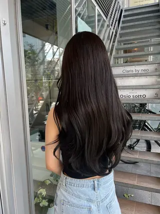 ロング カラー イケハラ ナナミのヘアスタイル